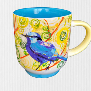 New Elizabeth St. Hilaire Big Sky Carvers Blue Bird Mug, Ceramic Coffee and Tea